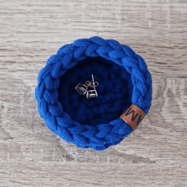 Mameii Créations paniers à bijoux trésors bleu roi