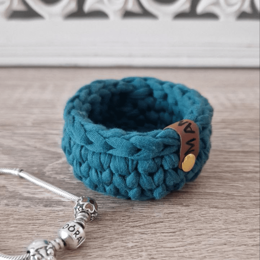 Mameii Créations paniers à bijoux trésors vert