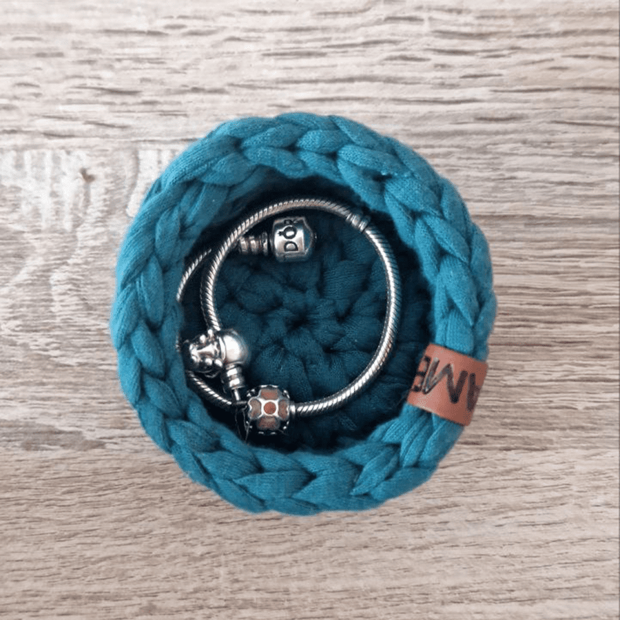 Mameii Créations paniers à bijoux trésors vert