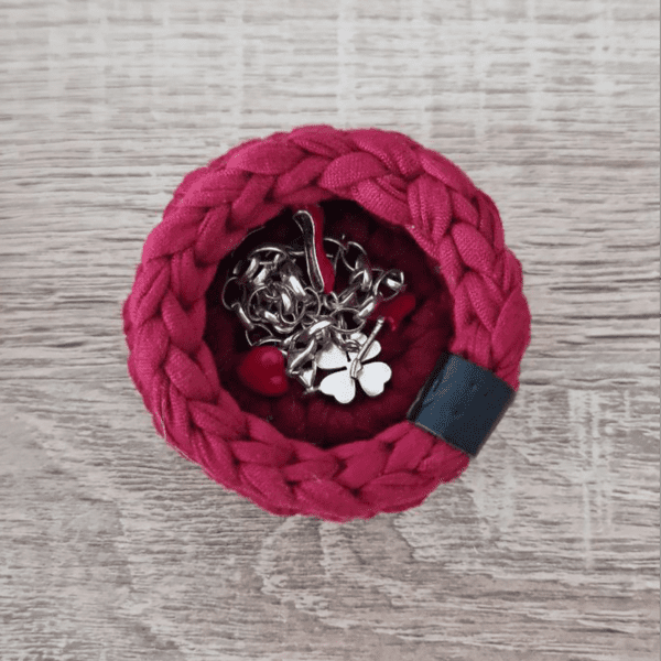 Mameii Créations paniers à bijoux trésors bordeaux