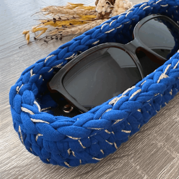 Mameii créations - Petit panier ovale bleu