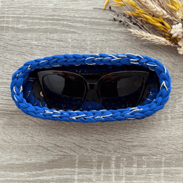 Mameii créations - Petit panier ovale bleu